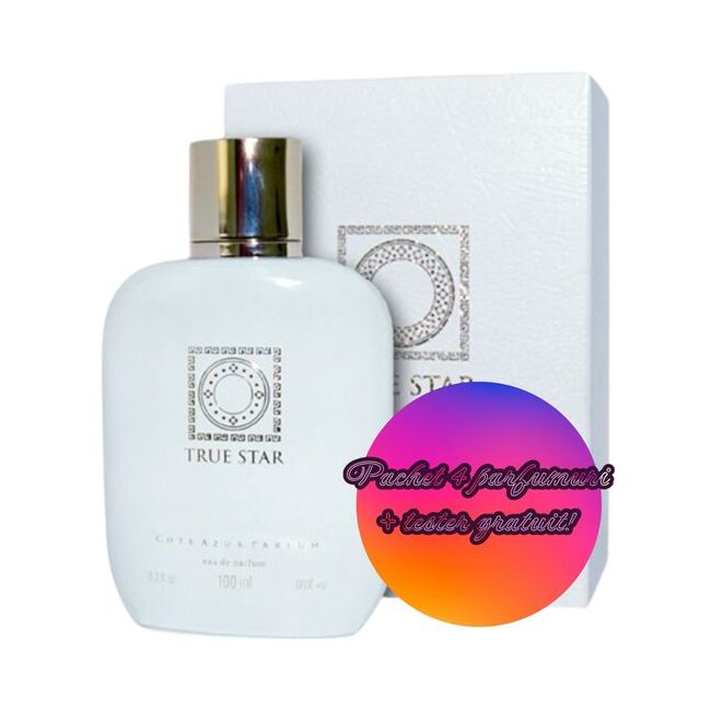 Set 4 Apa de Parfum Cote d'Azur True Star, Femei, 100 ml + Tester GRATUIT