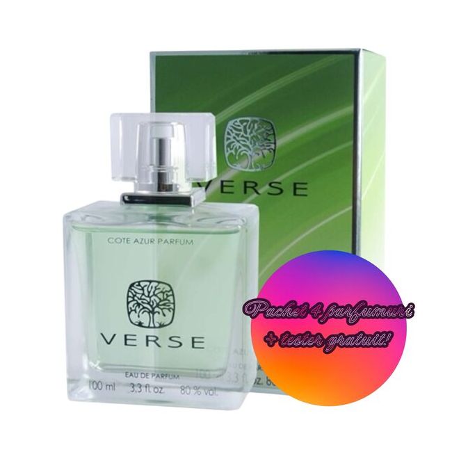 Set 4 Apa de Parfum Cote d'Azur Verse, Femei, 100 ml + Tester GRATUIT