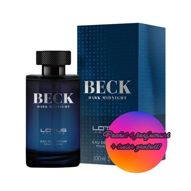 Set 4 Apa de parfum Beck Dark Midnight, Revers, Barbati, 100ml +Tester 100 ml GRATUIT