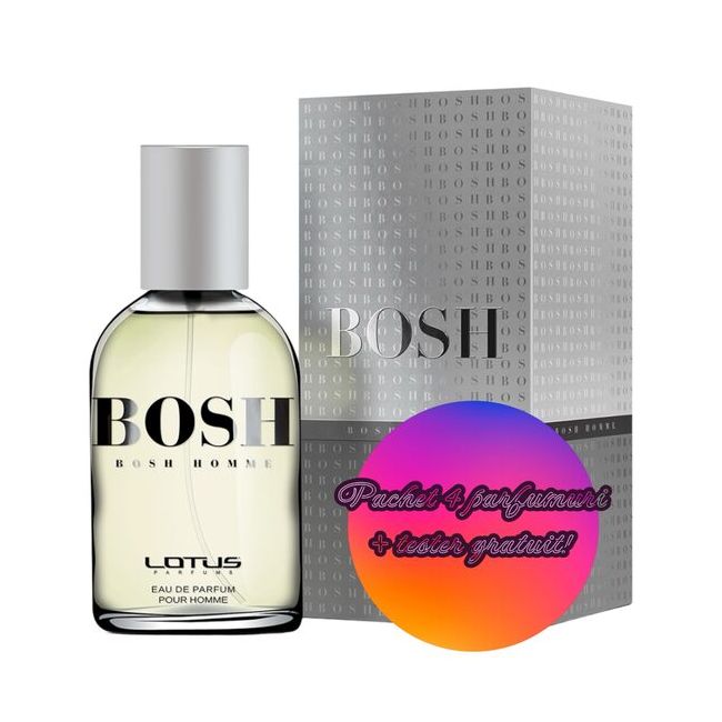 Set 4 Apa de parfum Bosh Homme, Revers, Barbati, 100ml + Tester 100 ml GRATUIT