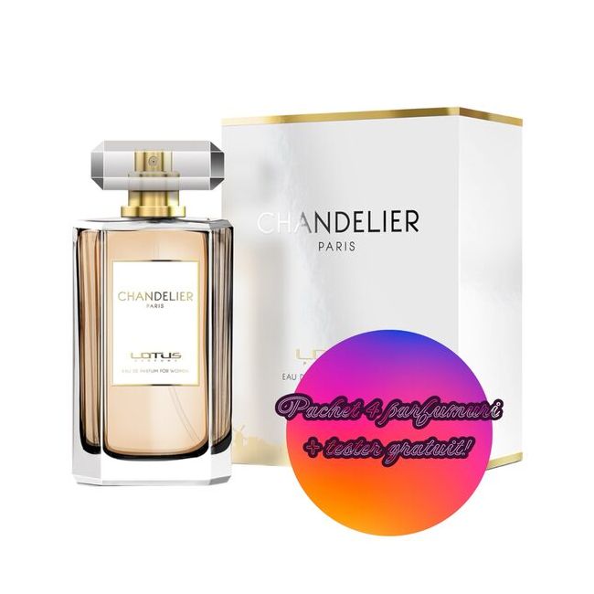 Set 4 Apa de parfum Chandelier Paris, Revers, Femei, 100 ml +Tester 100 ml GRATUIT