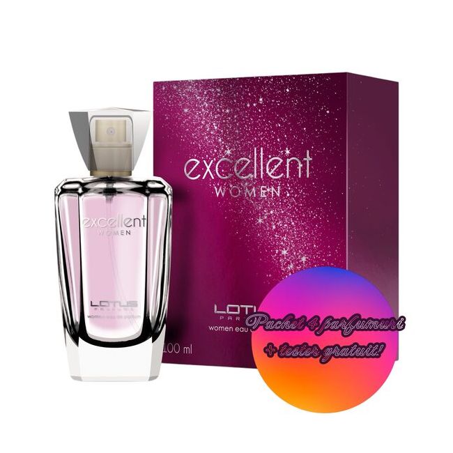 Set 4 Apa de parfum Excellent Woman, Revers, Femei, 100 ml +Tester 100 ml GRATUIT
