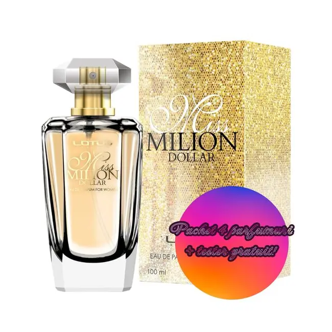 Set 4 Apa de parfum Miss Milion Dollar Revers, Femei, 100 ml + Tester 100 ml GRATUIT