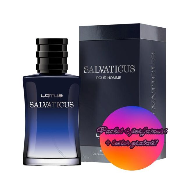 Set 4 Apa de parfum Salvaticus, Revers,  Barbati, 100ml + Tester 100 ml GRATUIT