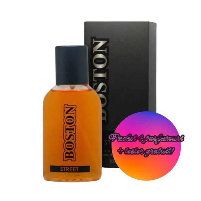 Set 4 Apa de toaleta Cote d'Azur, Boston Street, Barbati, 100ml + Tester GRATUIT