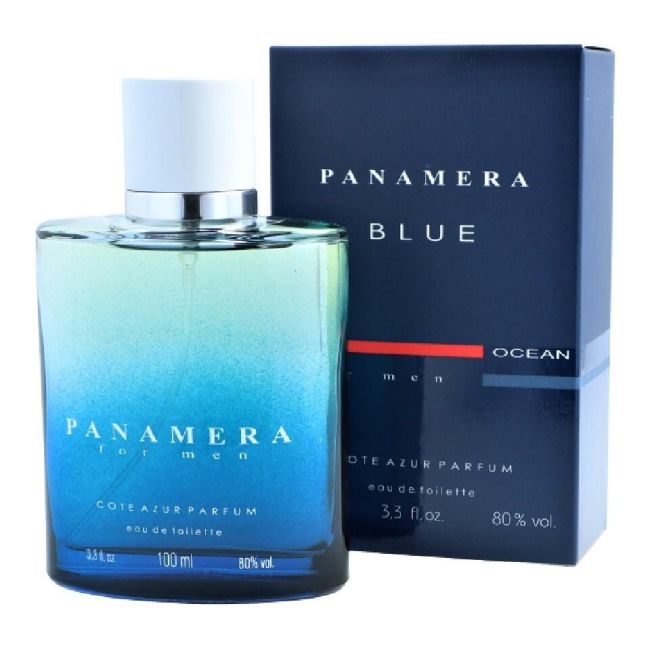 Set 4 Apa de toaleta Cote d'Azur Panamera Blue, barbati, 100 ml +Tester GRATUIT