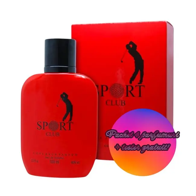 Set 4 Apa de toaleta Sport Club, barbati, Cote D´Azur, 100 ml + Tester GRATUIT