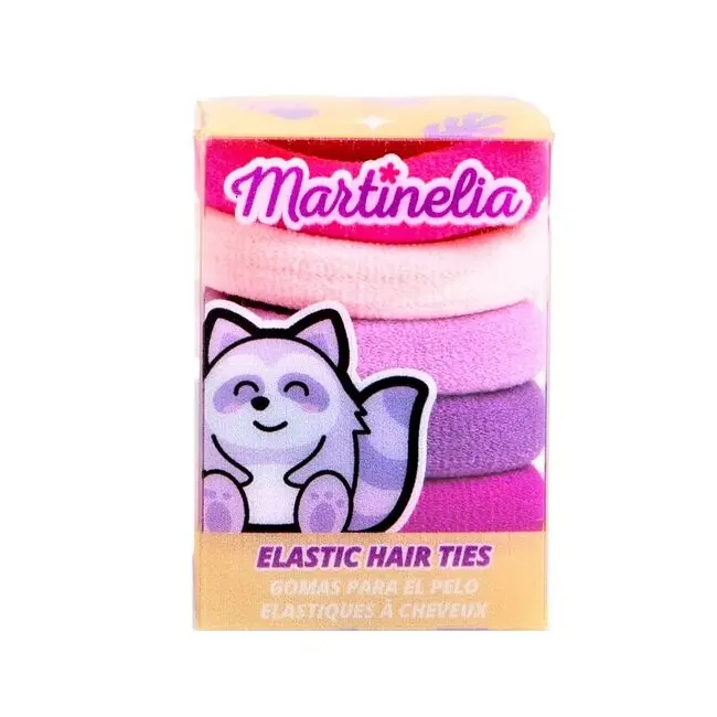 Set 5 elastice pentru par Martinelia 3011w, roz si mov