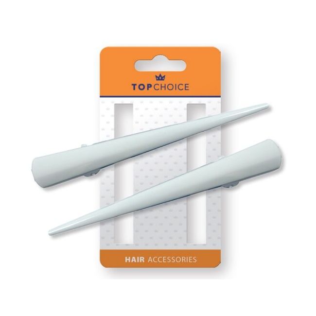 Set de 2 agrafe albe tip cioc, Top Choice 25105