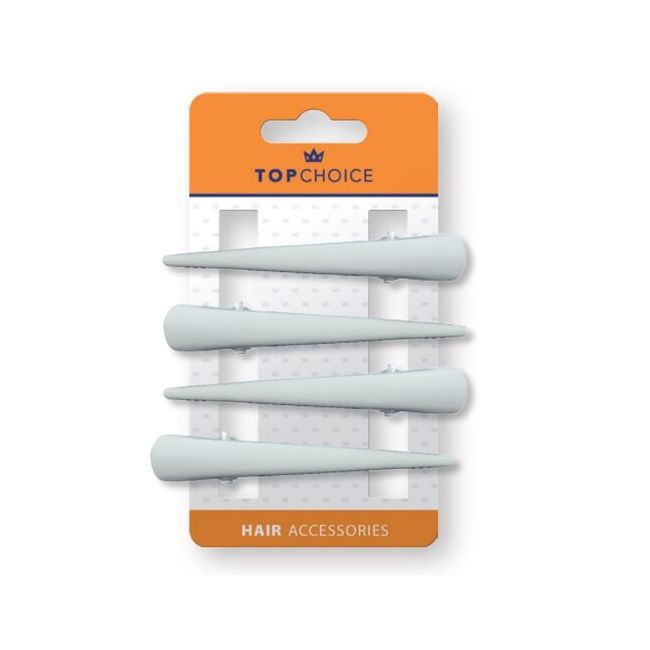 Set de 4 agrafe albe tip cioc, Top Choice 25037