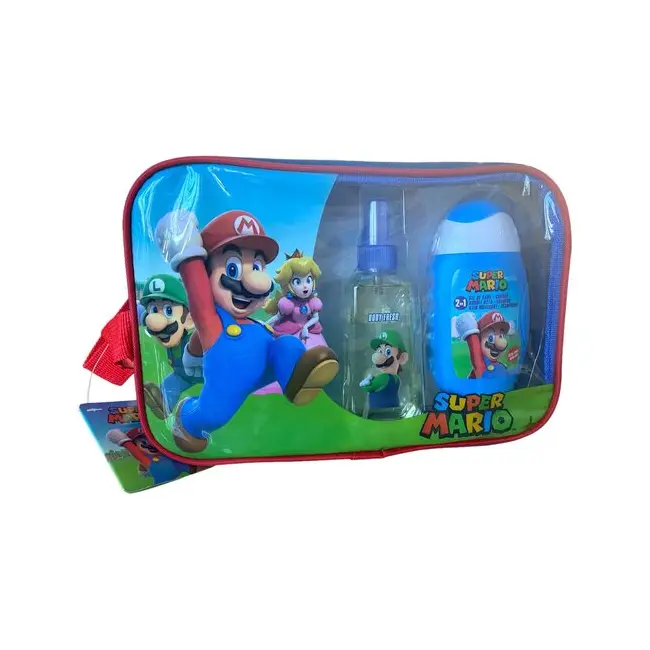 Set de baie Super Mario, 1801, cu gel de dus si apa de toaleta