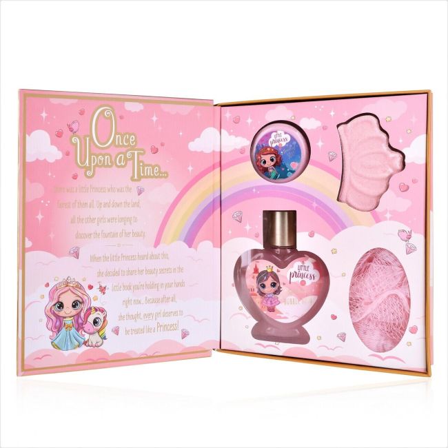 Set de baie in forma de carte cu aroma de cheesecake si capsuni Little Princess Accentra 6057146, 150 ml