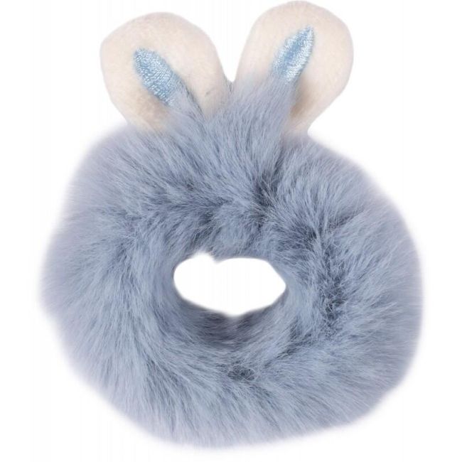 Set doua elastice de par Top Choice 25990, Puffy (1 roz + 1 gri)