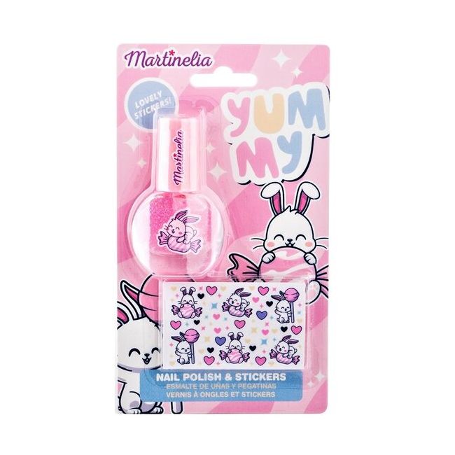 Set lac de unghii si stickere decorative Yummy, Martinelia 12241, 4 ml