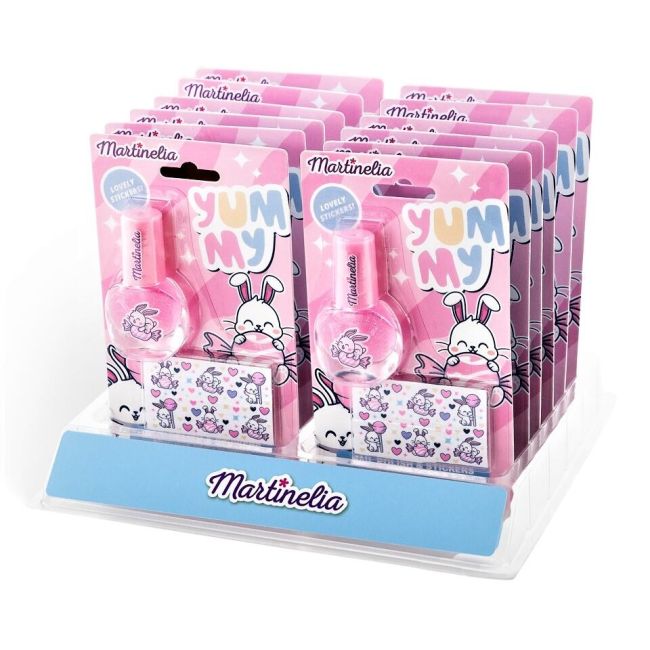 Set lac de unghii si stickere decorative Yummy, Martinelia 12241, 4 ml