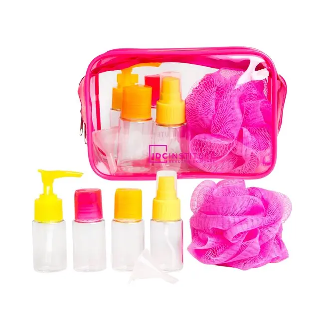 Set recipiente pentru calatorii si borseta 90001 Neon Travel, IDC Institute