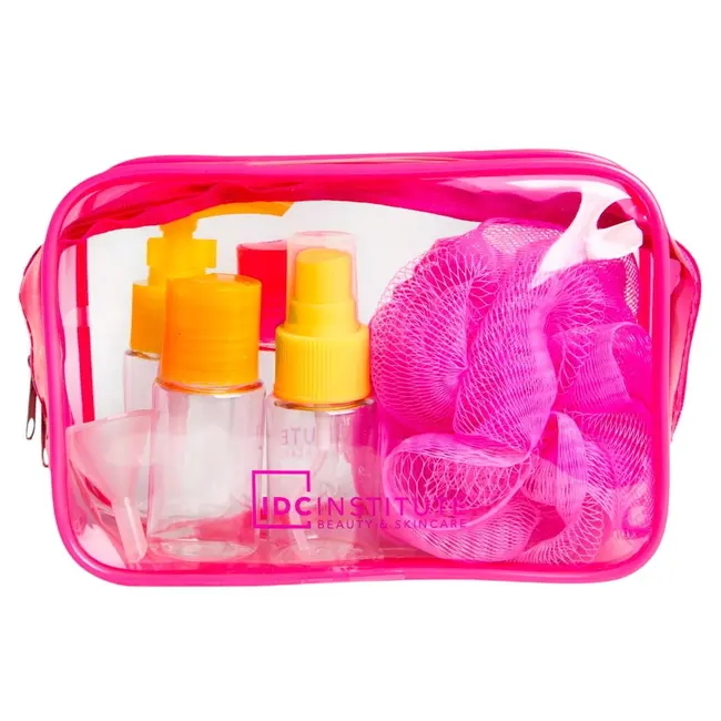 Set recipiente pentru calatorii si borseta 90001 Neon Travel, IDC Institute