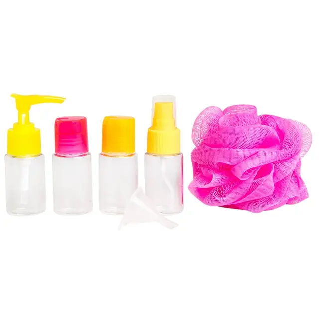 Set recipiente pentru calatorii si borseta 90001 Neon Travel, IDC Institute