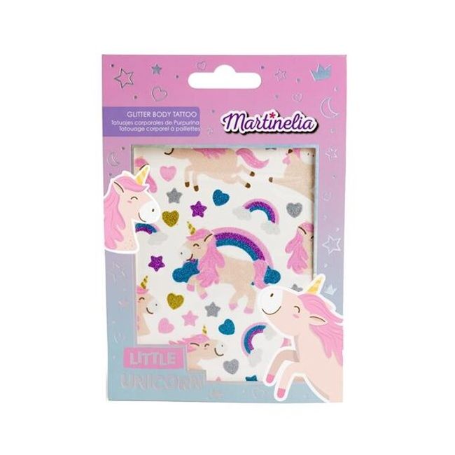 Tatuaje temporare cu glitter Unicorn, Martinelia, 68023