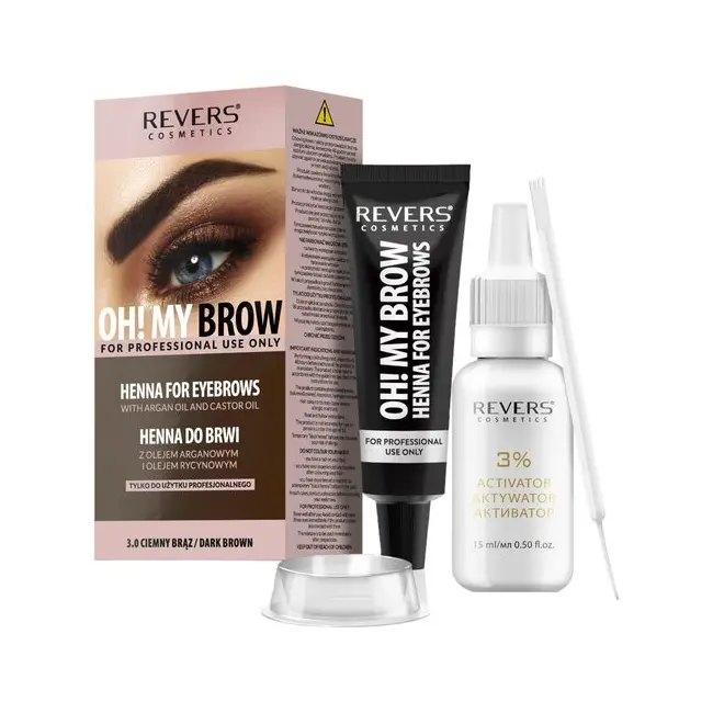 Vopsea de sprancene Henna Oh! My Brows, Revers, Maro Inchis, 3.0, 30ml