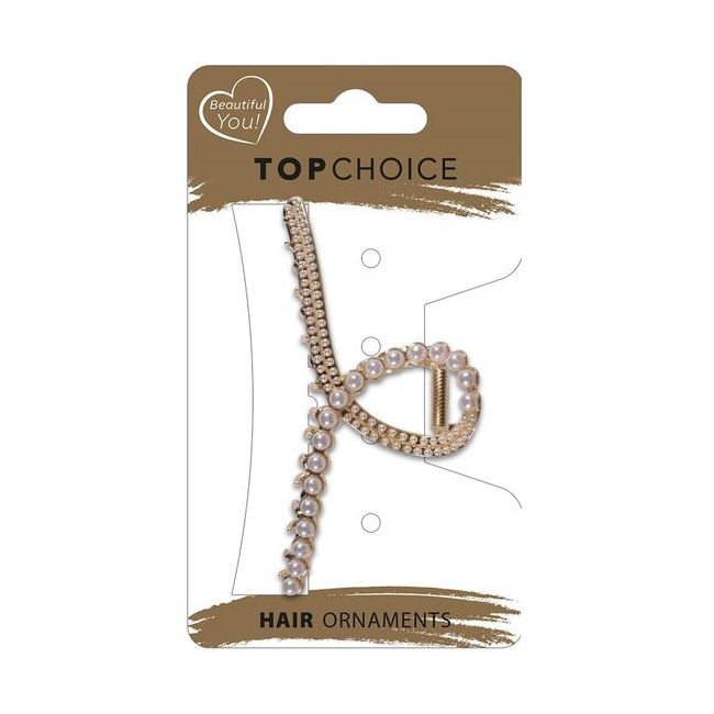 Agrafa de par stilizata cu decoratiuni aurii Top Choice 26973