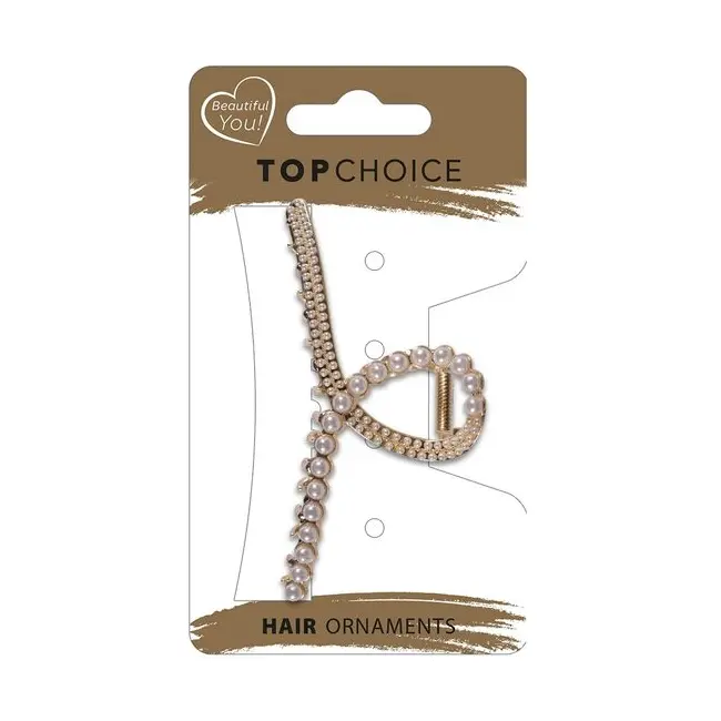 Agrafa de par stilizata cu decoratiuni aurii Top Choice 26973