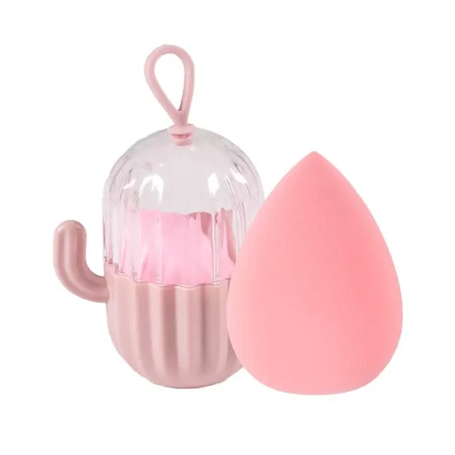 Burete machiaj, pentru aplicarea fondului de ten, Blender, stil lacrima Top Choice 38419, cu cutie depozitare