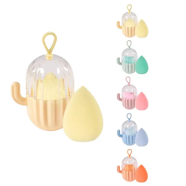 Burete machiaj, pentru aplicarea fondului de ten, Blender, stil lacrima Top Choice 38419, cu cutie depozitare