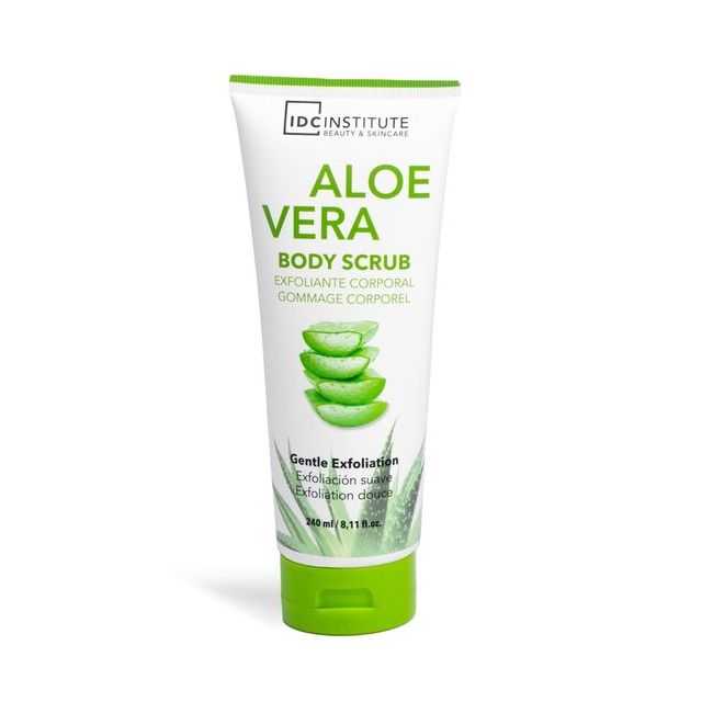 Crema exfolianta corporala cu aloe vera IDC Institute 68035, 240 ml