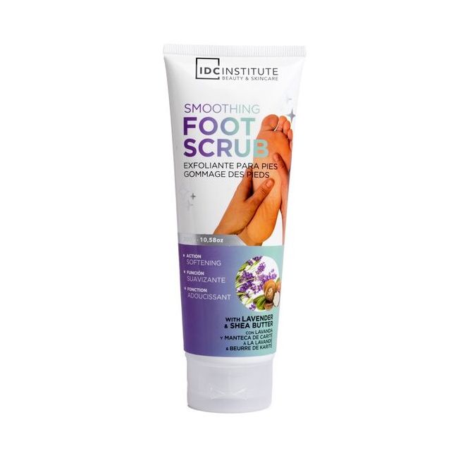 Crema exfolianta pentru picioare cu extract de lavanda si unt de shea IDC Institute 90194, 300  ml