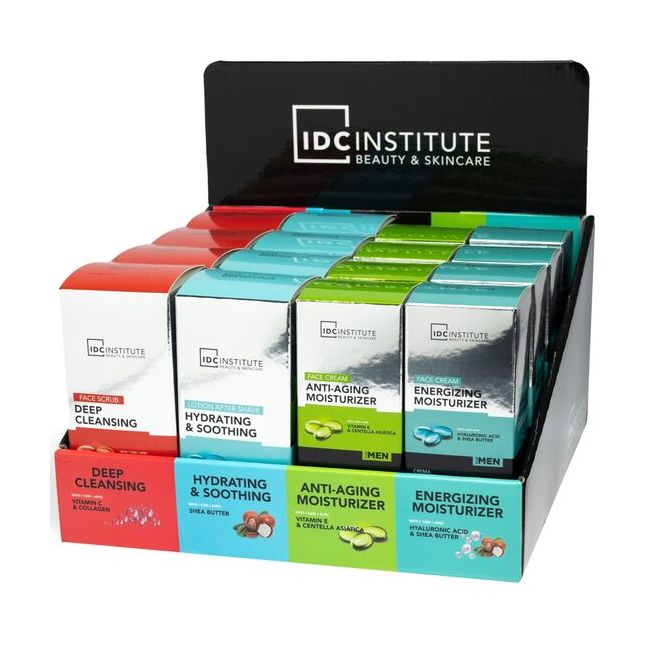 Expozitor cu 16 produse ingrijire personala barbati, IDC Institute 308900