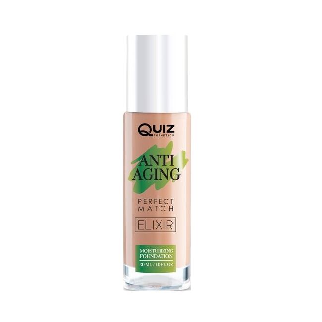 Fond de ten Anti Aging Foundation Golden Beige, Quiz Cosmetics nr 02, 30ml