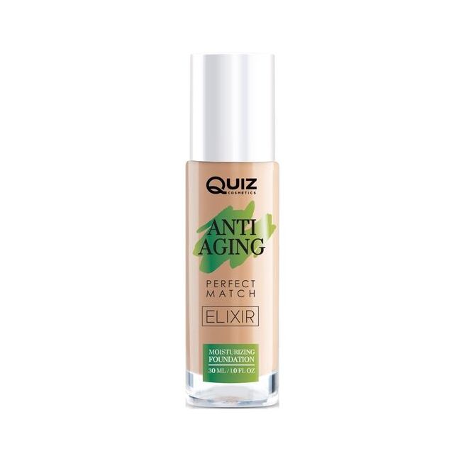 Fond de ten Anti Aging Foundation Natural, Quiz Cosmetics nr 01, 30ml
