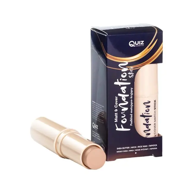 Fond de ten stick Matt & Cover Dark Beige, Quiz Cosmetics nr 03, 7.5g