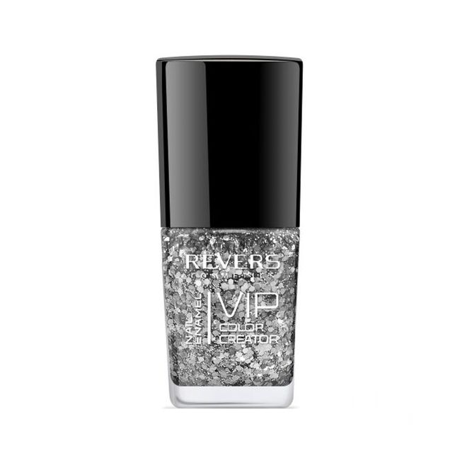 Lac de unghii Vip, 3D, Revers, sclipici argintiu, 12ml, Nr 252