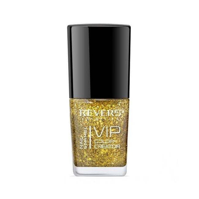 Lac de unghii Vip, 3D, Revers, sclipici auriu, 12ml, Nr 251