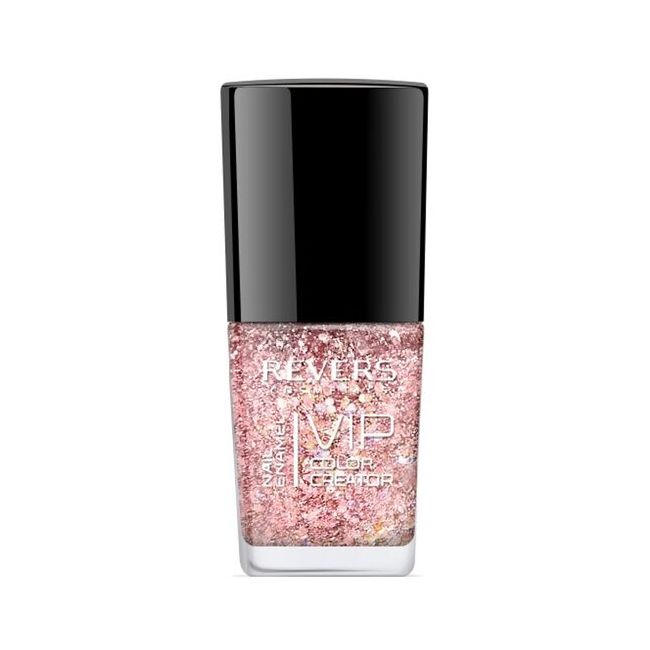 Lac de unghii Vip, 3D, Revers, sclipici roz, 12ml, Nr 258