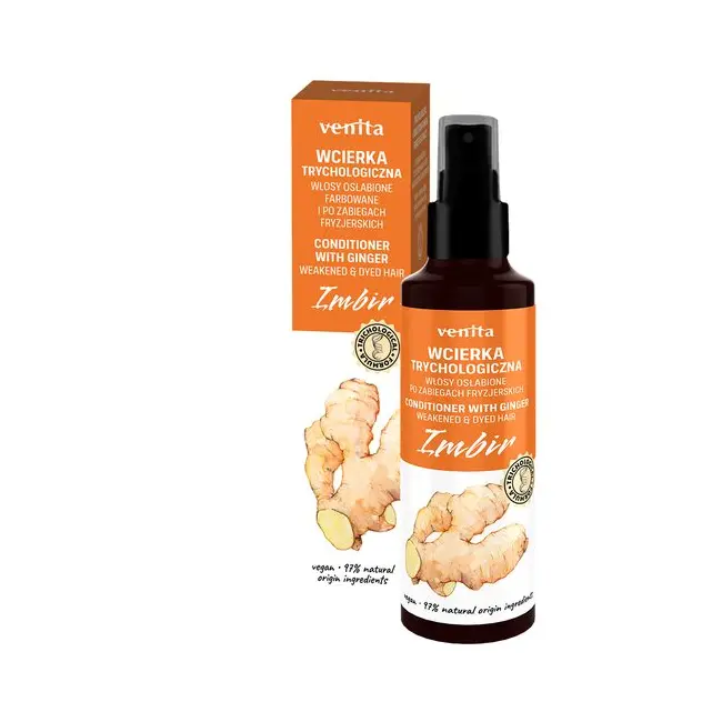 Lotiune Tricologica pentru par cu extract de Ghimbir pentru par vopsit sau decolorat, Venita, 100ml