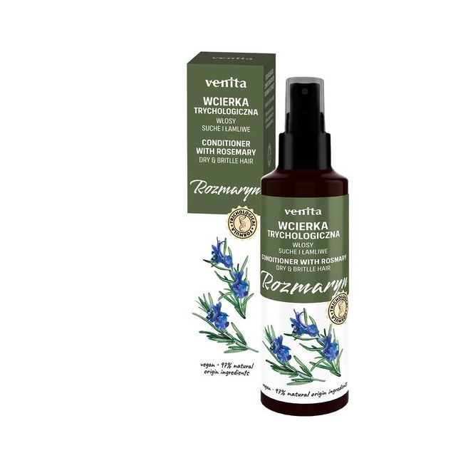 Lotiune Tricologica pentru par cu extract de Rozmarin pentru par uscat si fragil, Venita, 100ml