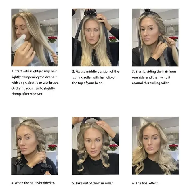 Ondulator bucle fara caldura, din microfibra, Top Choice 62001