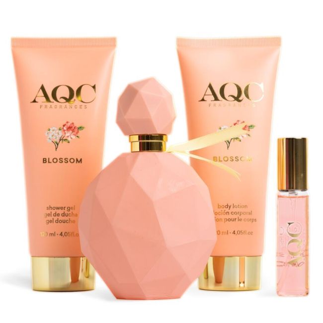 Pachet 6 seturi produse de ingrijire Blossom, pentru femei, Aquarius, 355ml + Tester apa de toaleta Blossom 44020 Gratuit