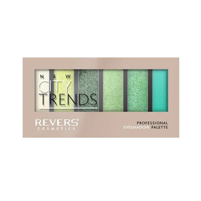 Paleta fard de pleoape cu 6 culori New City Trends, Revers, Nr.12