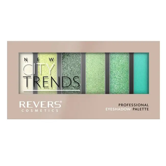 Paleta fard de pleoape cu 6 culori New City Trends, Revers, Nr.12