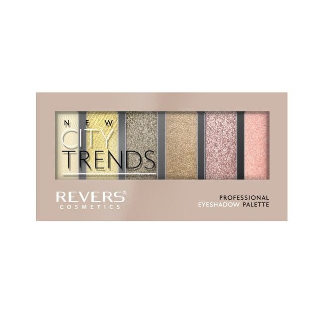 Paleta fard de pleoape cu 6 culori New City Trends, Revers, Nr.13