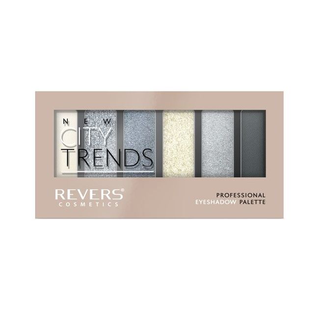 Paleta fard de pleoape cu 6 culori New City Trends, Revers, Nr.14