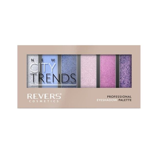 Paleta fard de pleoape cu 6 culori New City Trends, Revers, Nr.16