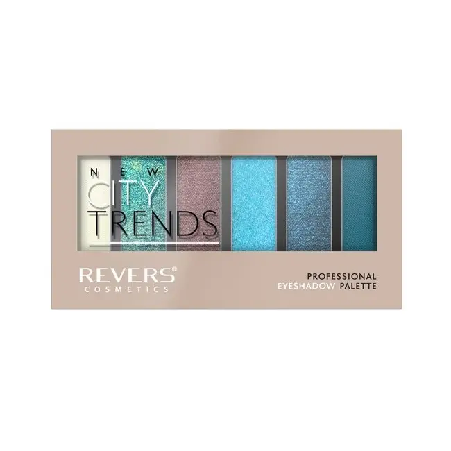 Paleta fard de pleoape cu 6 culori New City Trends, Revers, Nr.18