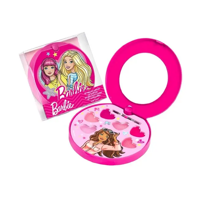 Paleta lip gloss cu oglinda, Barbie, Fete, 2046