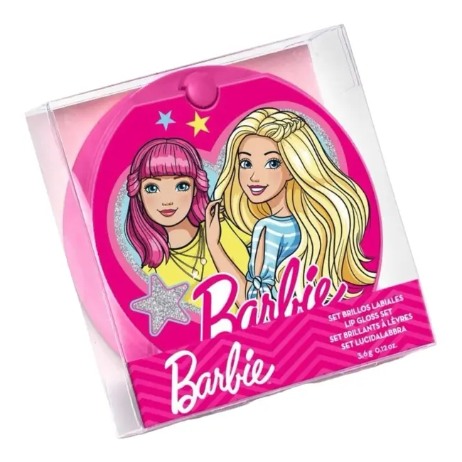 Paleta lip gloss cu oglinda, Barbie, Fete, 2046