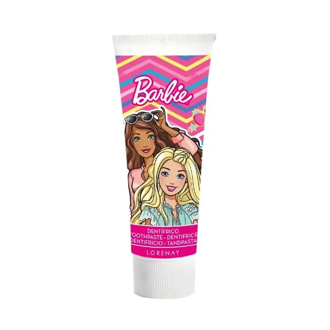Pasta de dinti pentru copii, Barbie, 75 ml, Fara gluten, 2041, aroma de capsuni